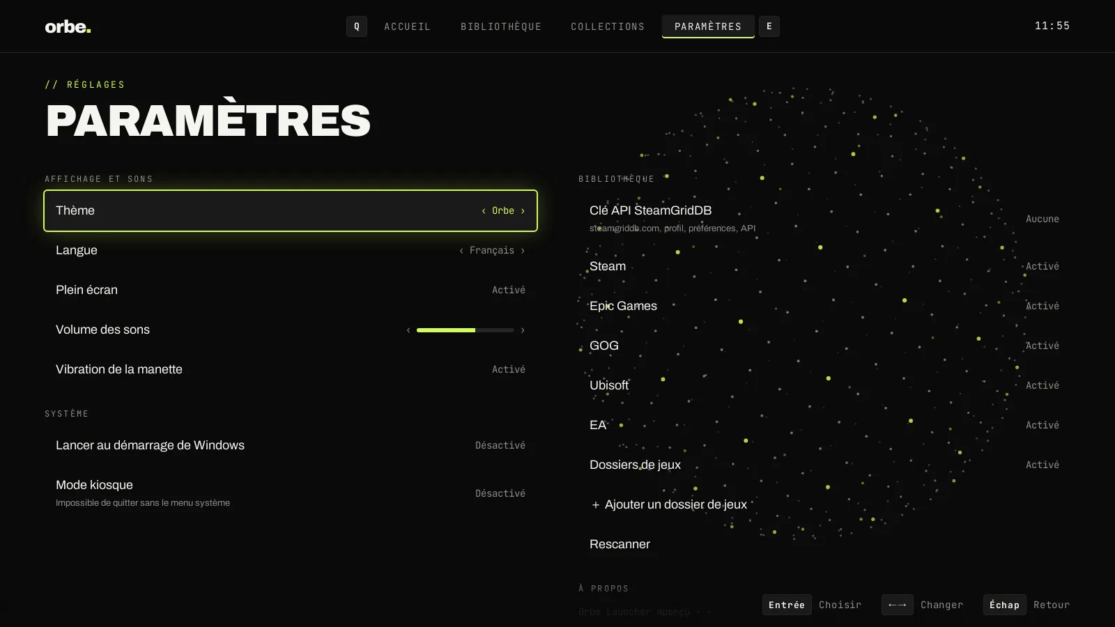 Paramètres